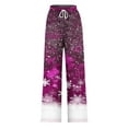 thumbnail image 4 of Cavosen Christmas Cute Sweatpants Wide Leg Trousers Snowflake Elastic Waist Bottoms Drawstring Lightweight Workout Pants, 4 of 4