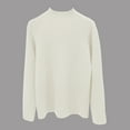 thumbnail image 2 of Ediodpoh Soft Thermal Pullover Sweater High Neck Winter Warm Lined Casual Fashion Tunic Blouse Knit Tops for Women Beige, 2 of 5