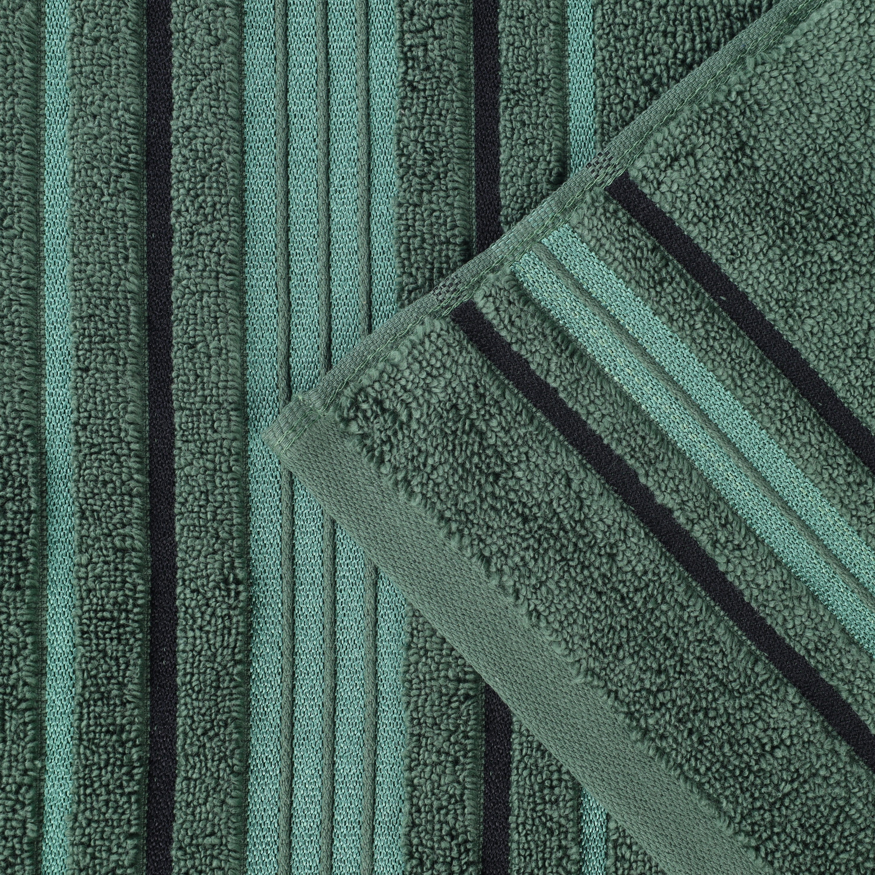Superior Sadie Zero Twist Cotton Solid Hand Towel, Set of 6, Forest Green