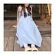 thumbnail image 4 of Vestido con tirantes finos para mujer, línea A, dulce, sin mangas, cintura alta, informal, vestidos largos de verano para la escuela, viajes, trabajo, azul 2512 L, 4 of 12