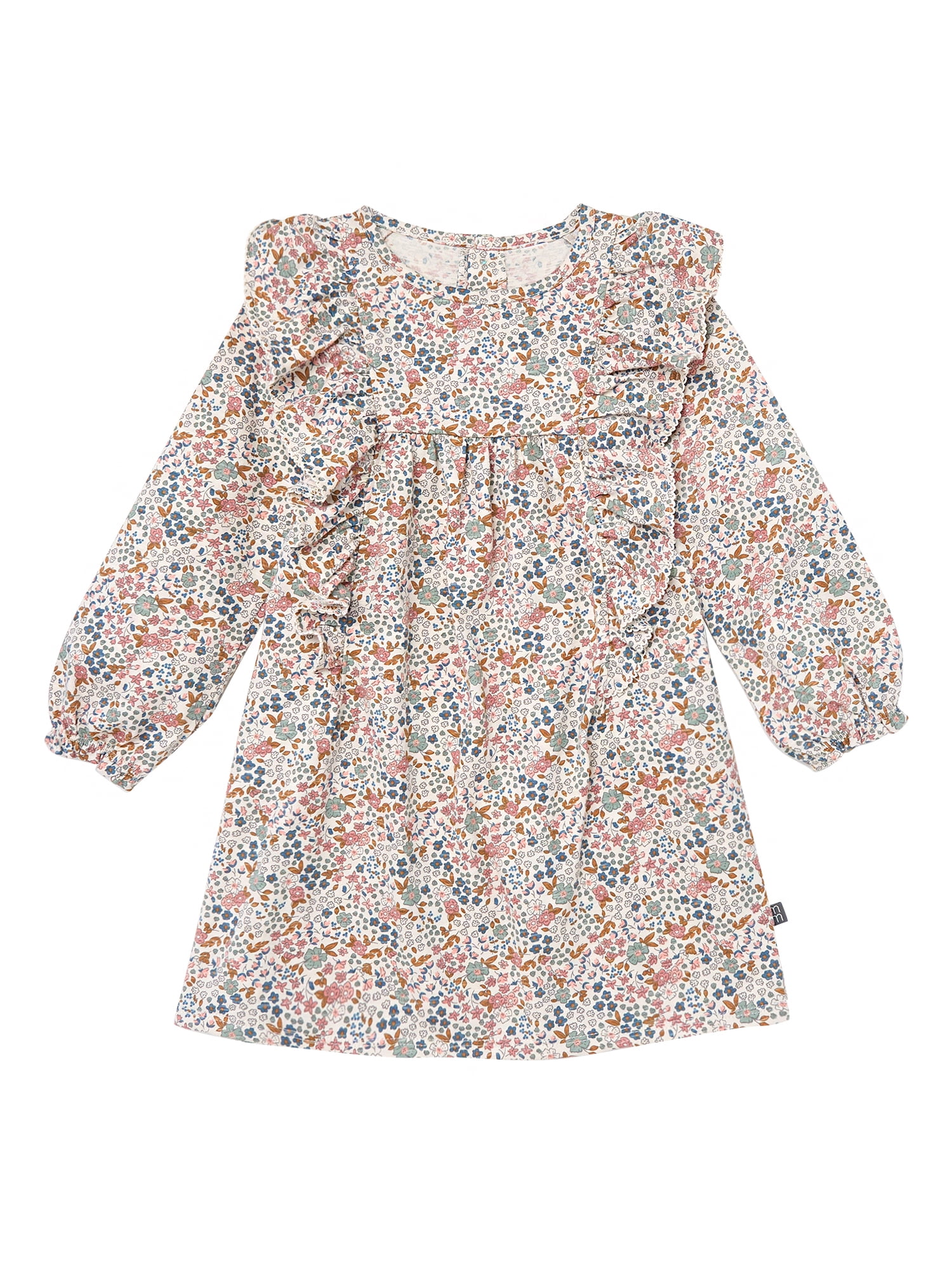 Modern Moments by Gerber Toddler Girl Dress with Ruffles, Sizes 12M-5T