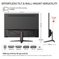 thumbnail image 6 of Gawfolk 28 Inch 4K IPS Monitor, 60Hz UHD 3840x2160 Computer Display, HDMI/DP Port, Wall Mount Compatible, Home Office Business, 6 of 9