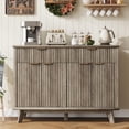 thumbnail image 6 of Vecenuy Buffet Cabinet Fluted Sideboard 47.2" Accent Cabinet with Adjustable Shelves，Modern Coffee Bar with Charging Station, for Dining Room, Living Room, Grey, 6 of 8
