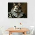 thumbnail image 2 of Orinice Royal Cat Portrait Renaissance Cat Painting Pet Lovers Gift Royal  Pet Portrait gift Animal Painting Wall Decor Gothic wall art Home decoration 20''X16'' 20x16in, 2 of 6
