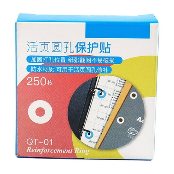 250/100Pcs Adhesive Hole Reinforcement Rings Labels 15mm Round Sticker