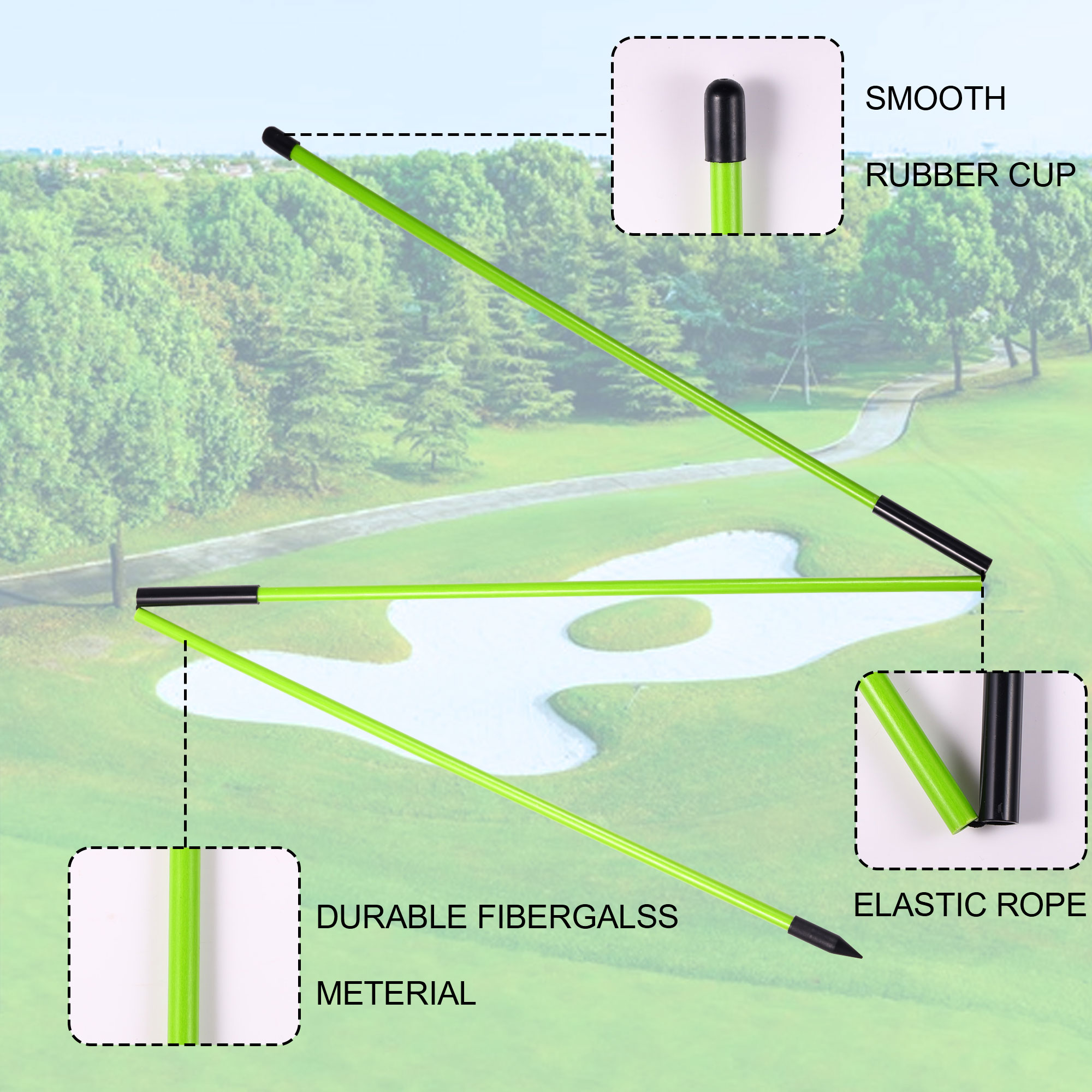 FlexWave Golf Swing Trainer – Posture Correction & Swing Path Guide, Tempo and Strength Training Aid, 4 Colors Available
