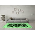 thumbnail image 3 of Ahgly Company Indoor Square Oriental Emerald Green Traditional Area Rugs, 3' Square, 3 of 4