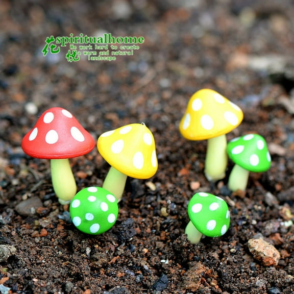 15Pcs Miniature Mushroom Garden Mushroom Decor Resin Craft Mushroom Landscape Decor