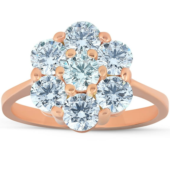 Pompeii 2 Ct Diamond EX3 Lab Grown 14k Rose Gold Engagement Ring (G/H,VS2-SI1)