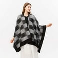 thumbnail image 4 of Fewfanhot Unisex Retro Style Vintage Pattern Tassel Poncho Shawl Cape Wraps Cloak for Women and Men Outerwear, 4 of 7