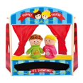 thumbnail image 1 of Hape Childrens Hand Puppet Wooden Playhouse Theater Stage Set with Accessories, 1 of 5