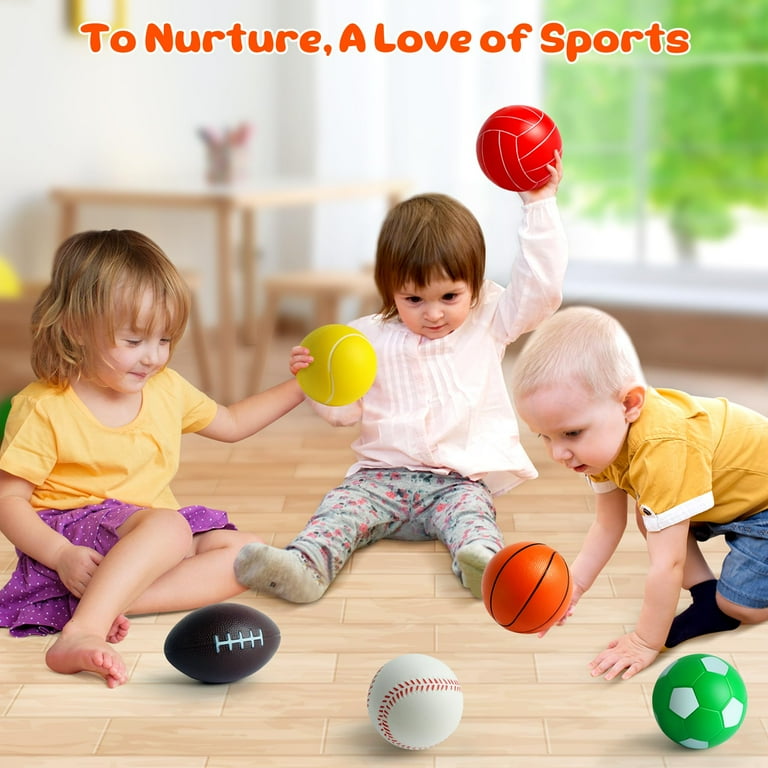 Homotte Soft Foam Sports Balls Set for Toddlers 1-3 includes