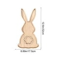 thumbnail image 3 of Easter Bunny Tray Fruit Dessert Plates Baby Food Tray Adorable Wooden Decor, 3 of 4