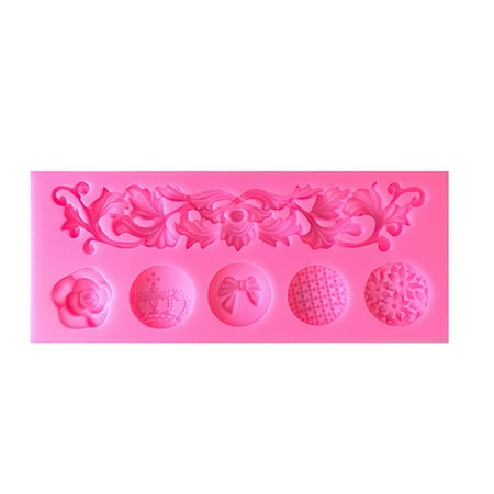 

Papaba Chocolate Mold DIY Non-Stick Practical 3D Embossed Cake Lace Mold Fondant Dessert Mold