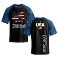 thumbnail image 4 of 250 Anniversary Usa T Shirts for Women Red Blue and White Patriotic Boyfriend Shirts 2026 Usa Flag Short Sleeve Bouse Patchwork Oversized Graphic Tees 2XL, 4 of 6