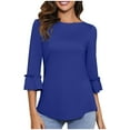 thumbnail image 1 of WEAIXIMIUNG T-Shirts Col Rond pour Femmes Saint-Valentin Manches Bouffantes Décontractées Blouses Habillées Tops d'Été, 1 of 6