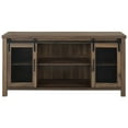 thumbnail image 3 of 58" Industrial TV Stand with Sliding Mesh Door - Dark Walnut, 3 of 4