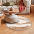 thumbnail image 4 of Round Area Rug Black Polyester Soft Velvety Floor Mat 60X60 Cm (23.62X23.62 In) for Bedroom Living Room Entryway, 4 of 7