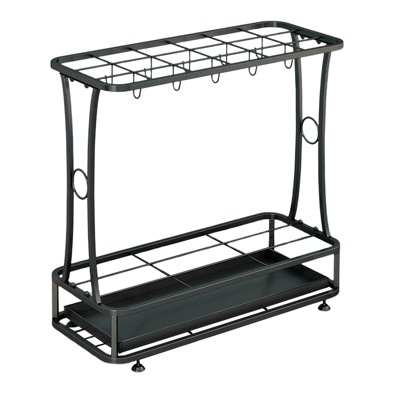 Fiocias Iron Umbrella Holder with Removable Drip Tray Umbrella Storage Rack for Entryway 18 Hole