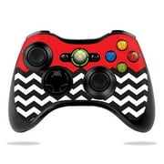 Skin Decal Wrap Compatible With Microsoft Xbox 360 Controller Red Chevron