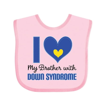 

Inktastic Down Syndrome I love my Brother Gift Baby Boy or Baby Girl Bib