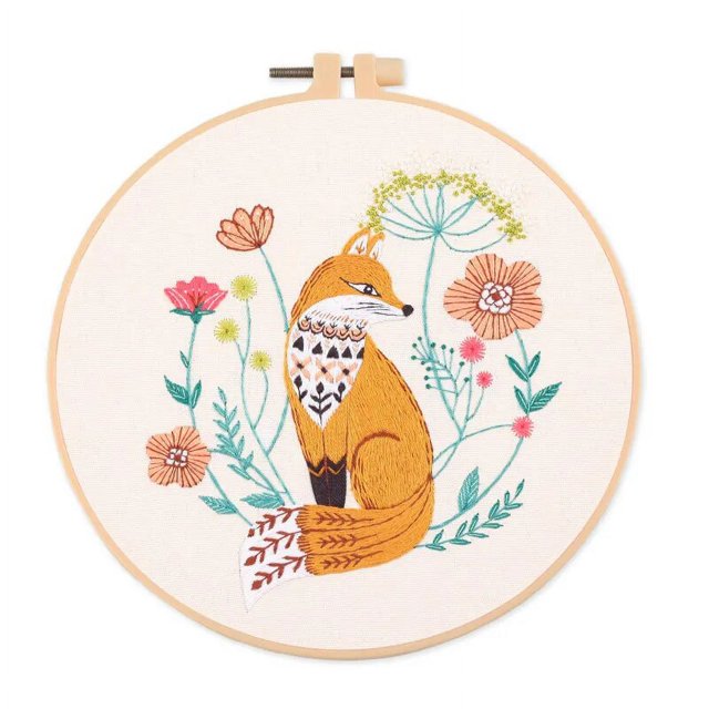 Kit de Inicio de bordado de Navidad, juego de punto de cruz DIY para principiantes, flor impresa, costura, arte, pintura artesanal, decoración del hogar, Papá Noel Gif