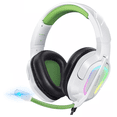 thumbnail image 1 of Auriculares Para Juegos Con Cancelación De Ruido Krysenix Color Blanco Luz Verde Claro, 1 of 3