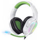 thumbnail image 1 of Auriculares Para Juegos Con Cancelación De Ruido Krysenix Color Blanco Luz Verde Claro, 1 of 3