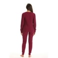 thumbnail image 3 of Just Love Women's Thermal Underwear Pajamas Set (Burgundy, X-Small), 3 of 3