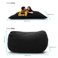 thumbnail image 2 of Sofá con cama king size gamuza color negro Puff MX Gamuza Negro King, 2 of 2