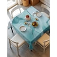 thumbnail image 2 of Turquoise Marble Suqare Tablecloth - 54 x 54 Inch, Modern Abstract Art Texture Watercolor Waterproof & StainResistant Tablecloth, Oil-proof Table Cover for Dining/Party/Wedding/Camping/Buffet, 2 of 9