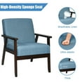 thumbnail image 5 of Resenkos Lounge Chair, Accent Armchair Leisure Chair,Accent Sofa Chair,Solid Rubber Wood Fabric Accent Armchair-Blue, 5 of 8