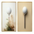 thumbnail image 2 of Designart "Minimalist Golf Tees IX" Golf Framed Wall Art Set Of 2 - White Sports Gallery Wall Frame Set For Home Decor, 2 of 7