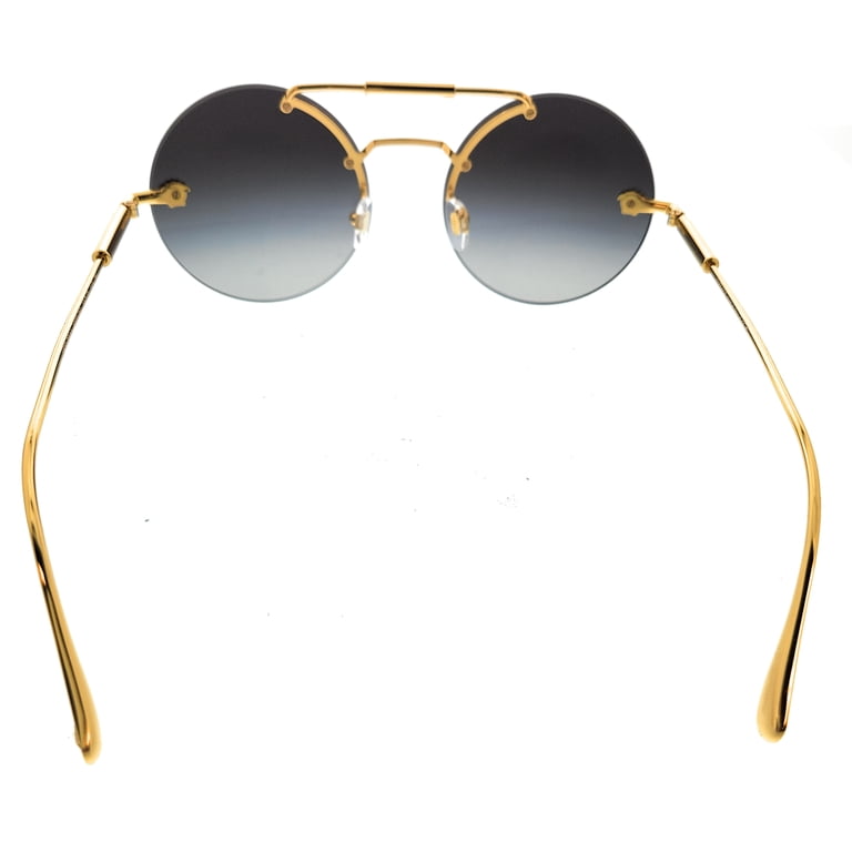 Versace Gold Gold Round Sunglasses Versace Eyewear Medusa Head round-frame Sunglasses | Gold  main image 4