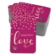 thumbnail image 1 of Inkdotpot Real Rose Gold Foil Made With Love Text Tags Favor Hang Paper Tags 50 Pack, 1 of 6