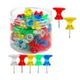 thumbnail image 1 of Giant Push Pins 100-Pack Large Thumbtacks Used for Cork Board Bulletin Board with Plastic Case, 1 of 7