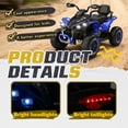 thumbnail image 5 of 24V Electric Ride On ATV Toy with Parents Control, Music, Power Display and Bluetooth For Kids Aged 3-12, Blue, 5 of 9