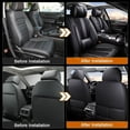 thumbnail image 6 of Car Seat Cover Fit for Toyota RAV4(Not for Hybrid) Accessories 2013–2026,Full Sets Full Coverage Breathable Leather Seat Protector,Waterproof Airbags Compatible Auto Interior,Black, 6 of 9