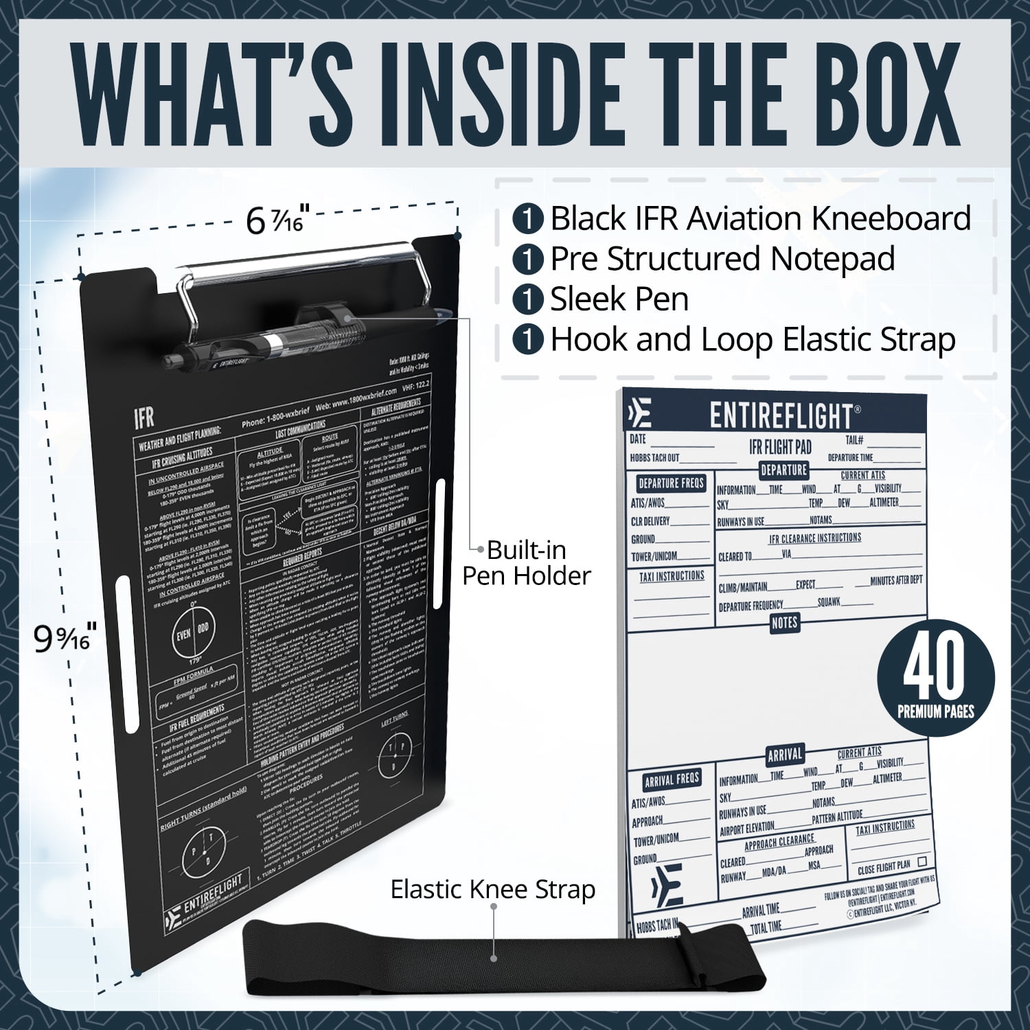 EntireFlight IFR Pilot Kneeboard and Flight Pad