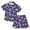 1-Purple26, variant on Oiyii Boys Summer Casual Outfits Geometry Print Short Sleeve Shirt Shorts Sets, Sizes 2-15