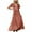 DT-Pink, variant on DailyTrove Women's Short Sleeve Swing Dress-Fit & Flare-Cotton Blend-for Casual Outing/Office-Striped Pattern