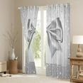 thumbnail image 3 of Manfei Fashion Grey Bow-tie Blackout Curtains Set of 2 (52x84 Each), Bling Stars Print Window Curtains, Teen Kid Girl Female Curtains and Drapes, Window Curtains Room Decor, 3 of 6