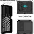 thumbnail image 3 of for Samsung A03S Case with Sliding Camera Cover Heavy Duty Protective Galaxy A03S Case with Card Holder Magnetic Rotate Ring Kickstand Phone Case for Samsung Galaxy A03S(Black), 3 of 14