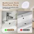 thumbnail image 4 of Uxcell 2 Pcs Bathroom Sink Overflow Ring, Round Caps Sink Hole Cover, Silicone ABS Hole Drain Cap with Odor Proof Valve for Kitchen Bathroom, White, 4 of 7