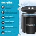 thumbnail image 3 of Open Box Explore Ice Bath Pro Max XL Athlete Cold Plunge Bath Tub, Black, 3 of 10