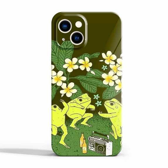 Cute Frog Case for iPhone 13,Aesthetic Art Design Full Cover Protective Case