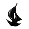thumbnail image 4 of Decoración de barco de vela, escultura moderna, regalo de inauguración de la casa, artesanía, estatua de barco de vela, figura de para mesa de Negro, 4 of 9