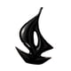 thumbnail image 4 of Decoración de barco de vela, escultura moderna, regalo de inauguración de la casa, artesanía, estatua de barco de vela, figura de para mesa de Negro, 4 of 9