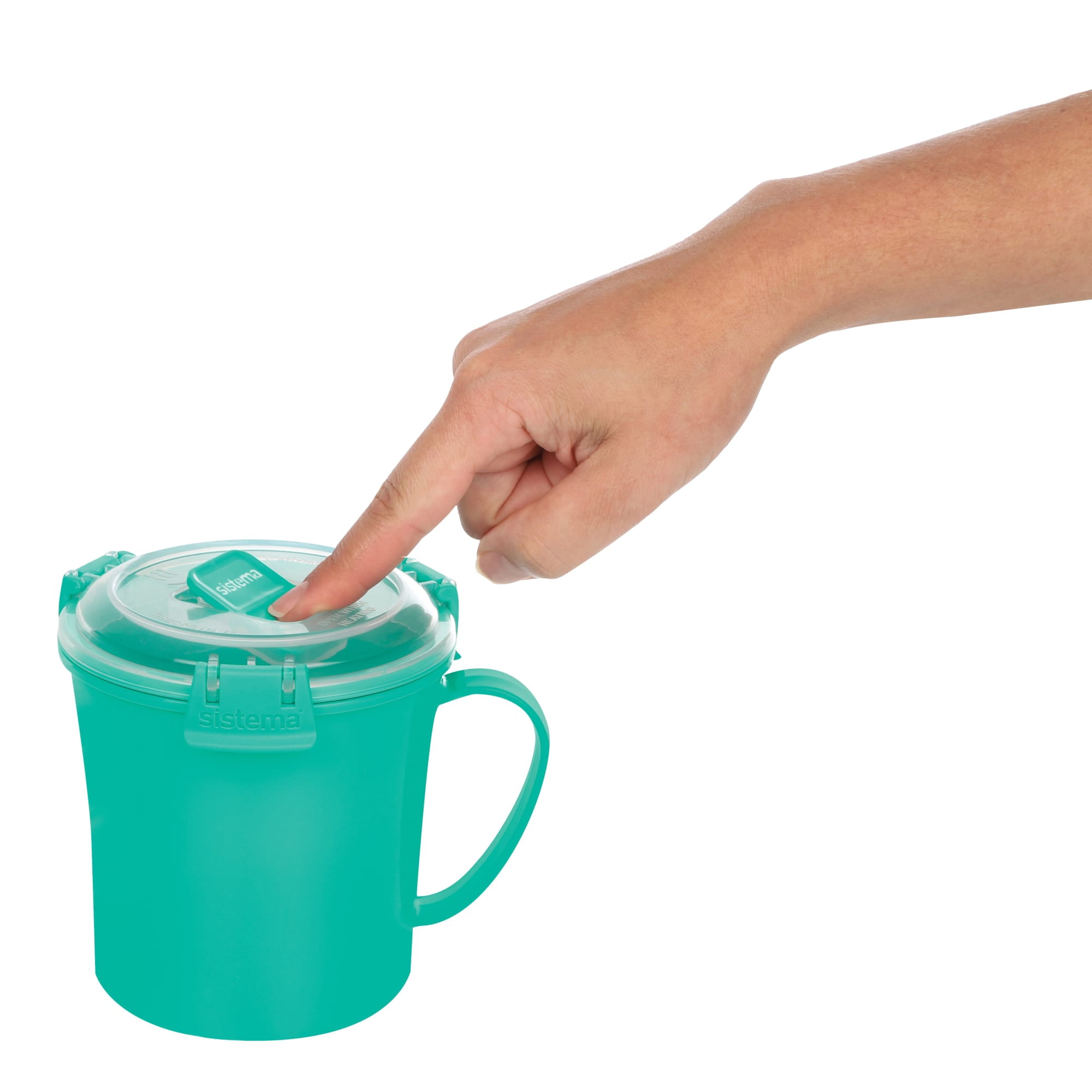 (3 pack) Sistema Microwave Medium Soup Mug Food Container