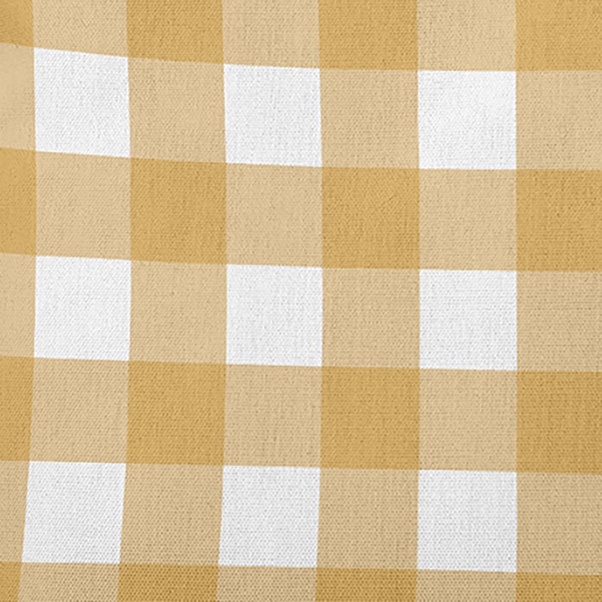 16" x 16" Simply Daisy Gingham Plaid Polyester Indoor/Outdoor Pillow, Golden Mustard Qty 1